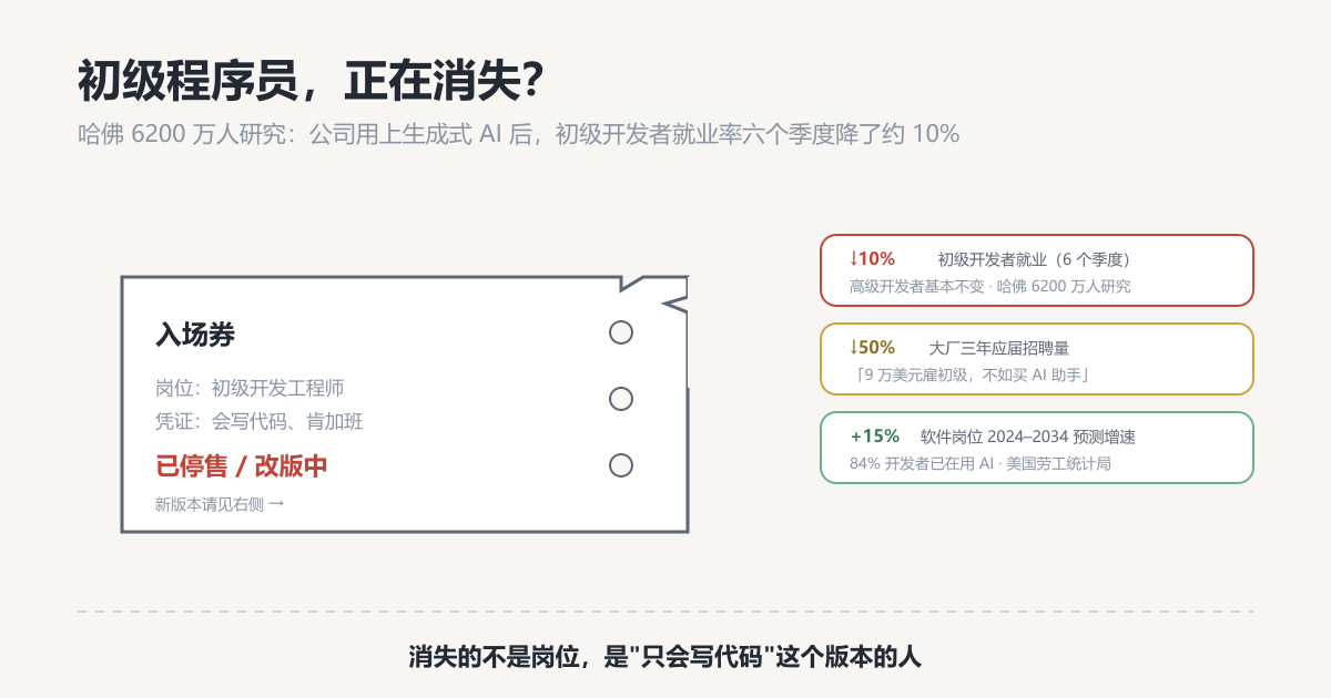 哈佛研究：初级程序员正在消失，我的高职学生怎么办？